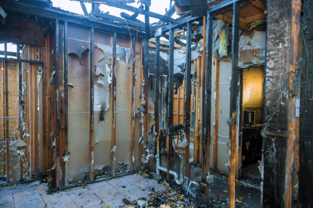 Professional Smoke Damage Restoration technician working in Three Bridges, NJ